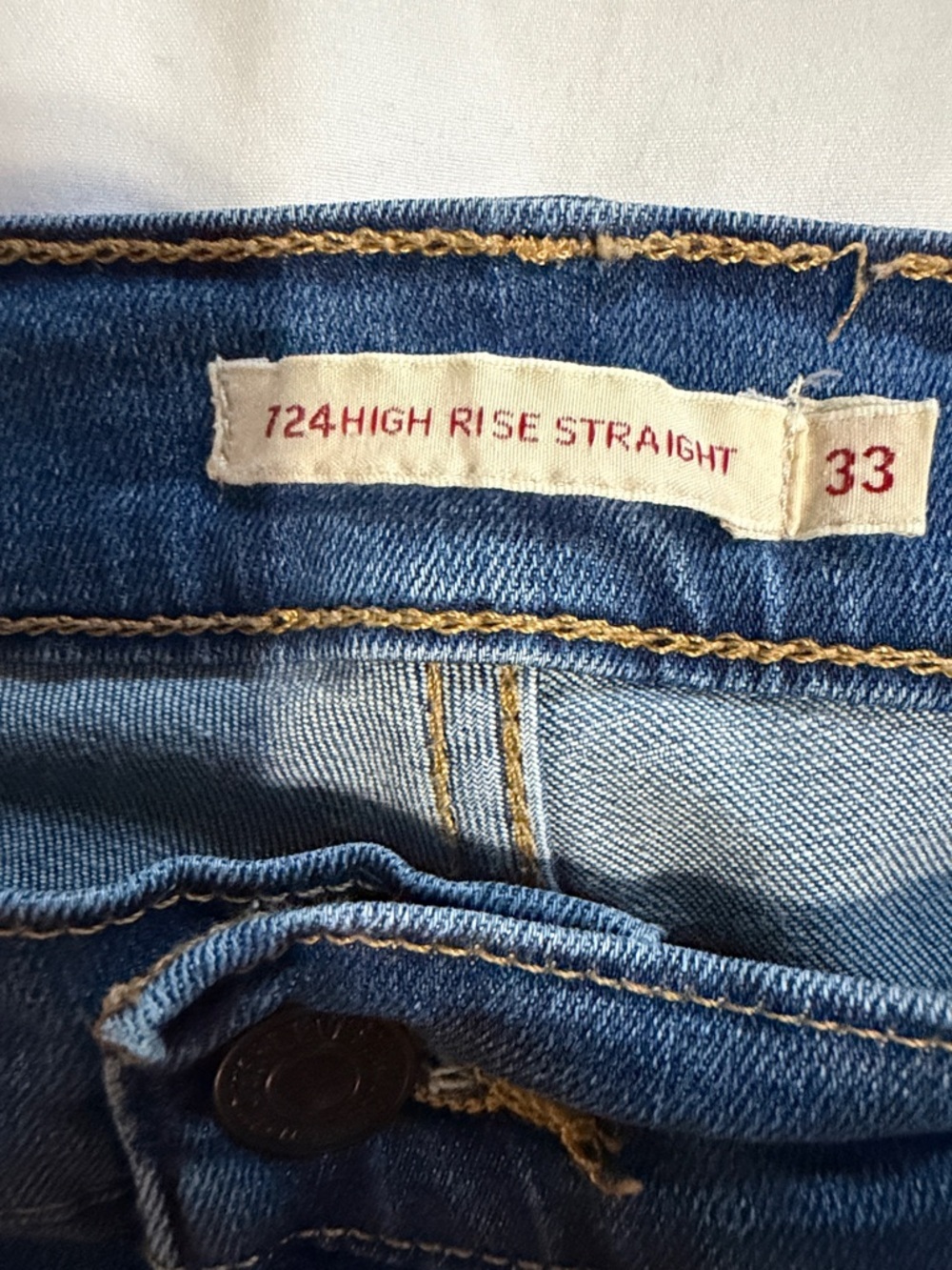 Levi’s 724 High Rise Medium Blue Jeans - Comfortable Straight Fit